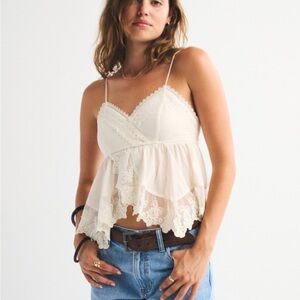 Abercrombie Babydoll Lace-Trim Cami